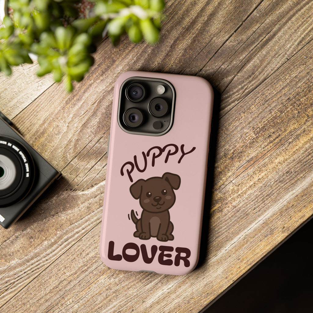Puppy Lover Phone Case — Cute Brown Puppy Tough Phone Cover