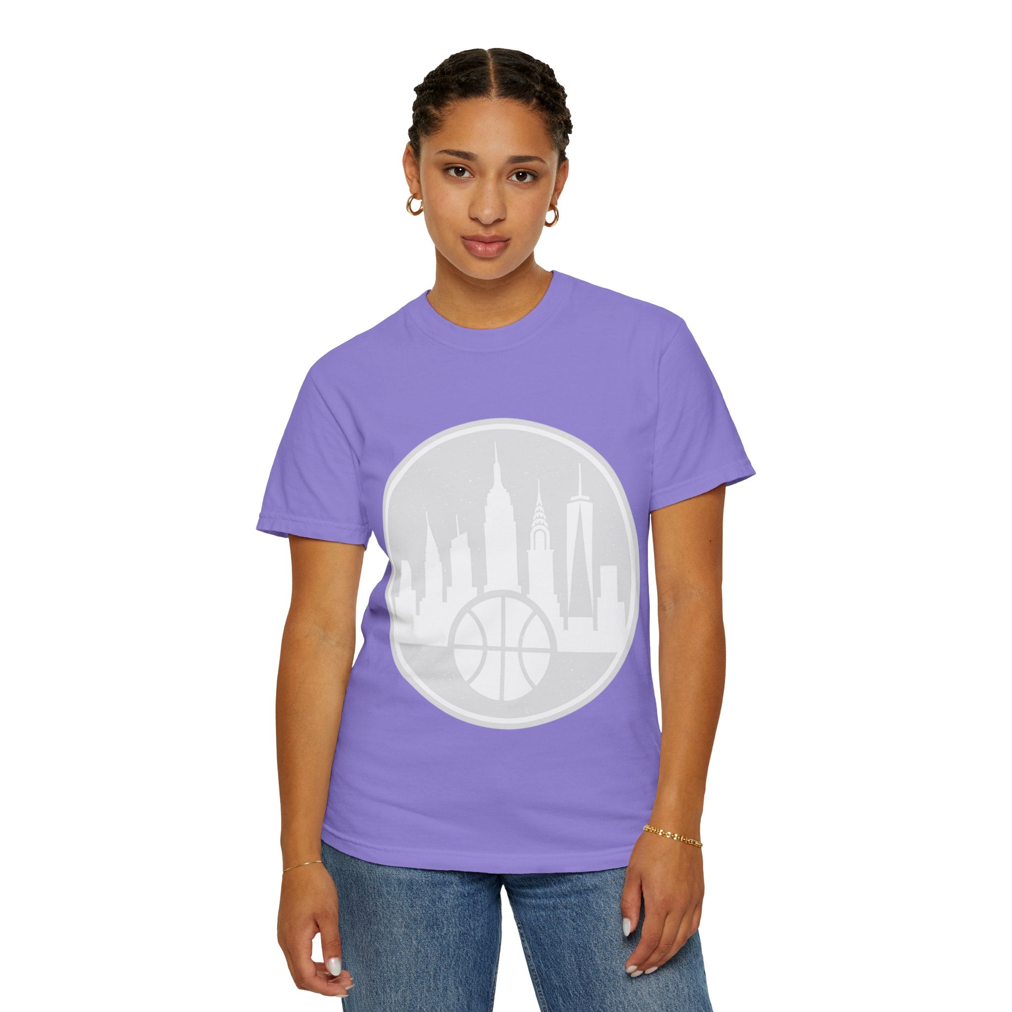 City Skyline Basketball T-Shirt — Urban Basketball Graphic Tee