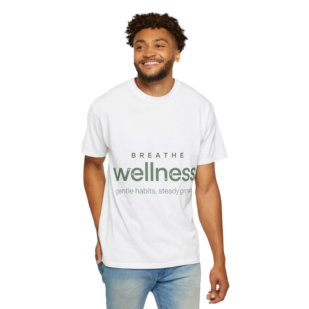 Wellness Breath T-Shirt — "Breathe Wellness" Mindful Graphic Tee