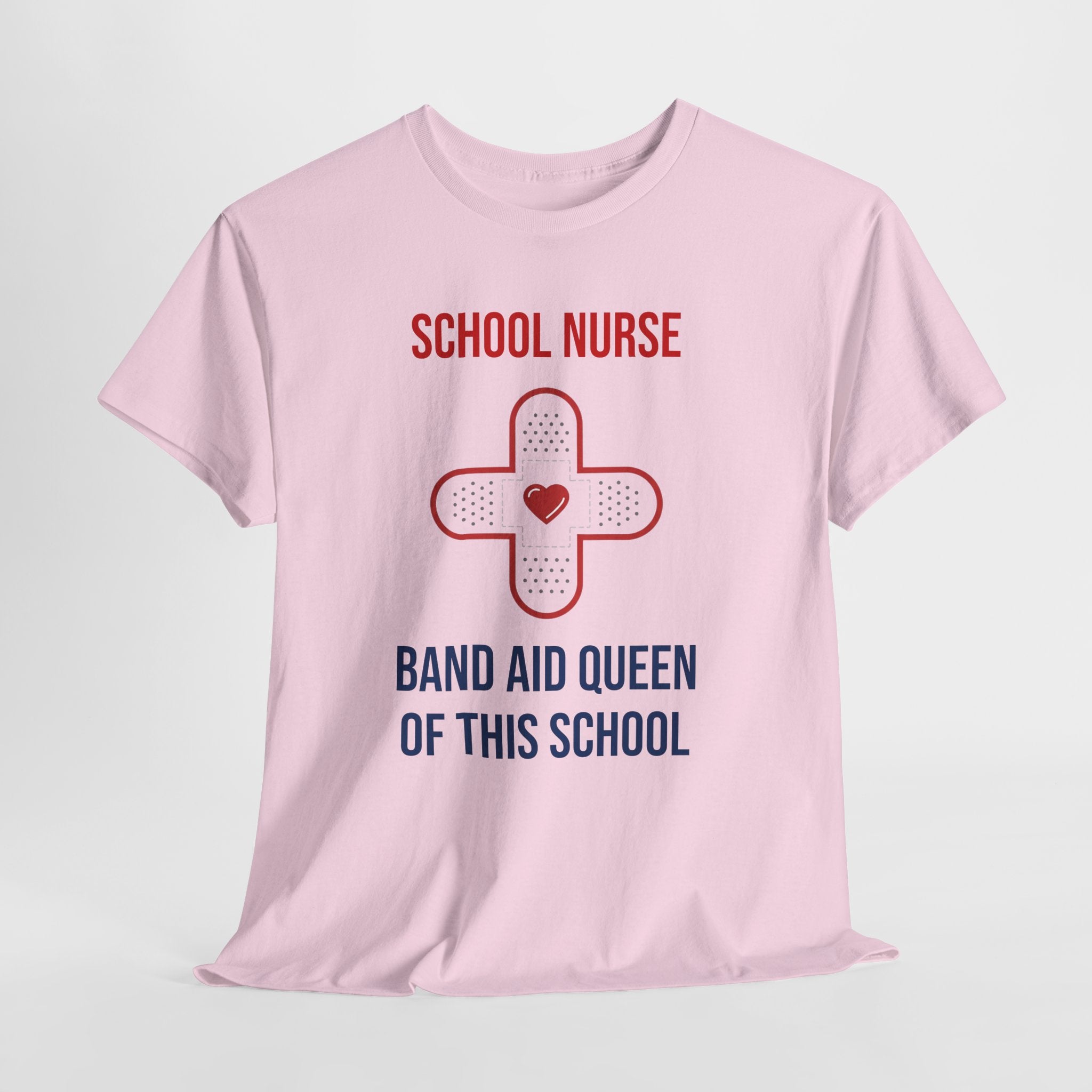School Nurse T-Shirt – “Band Aid Queen of This School” Cotton Tee