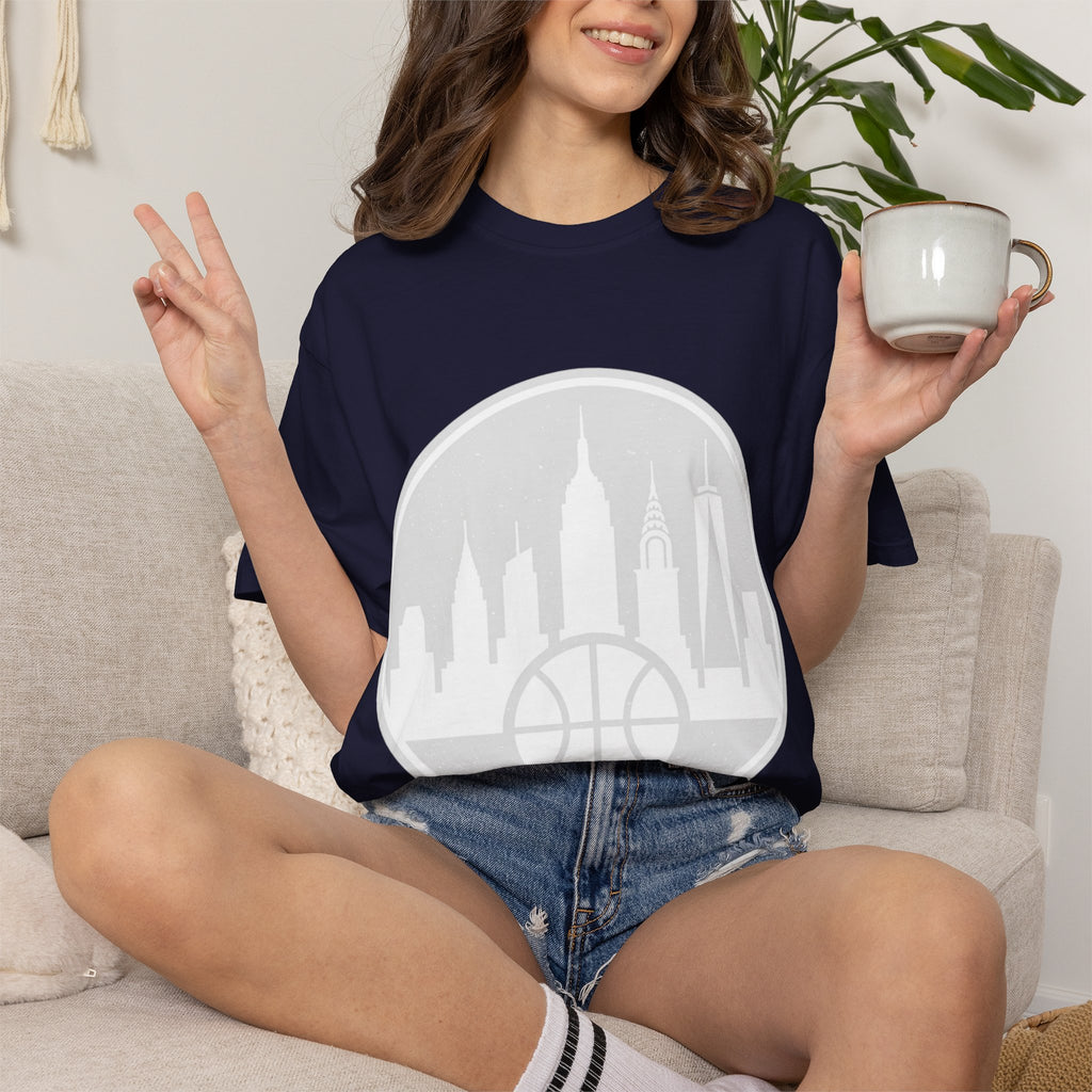 City Skyline Basketball T-Shirt — Urban Basketball Graphic Tee