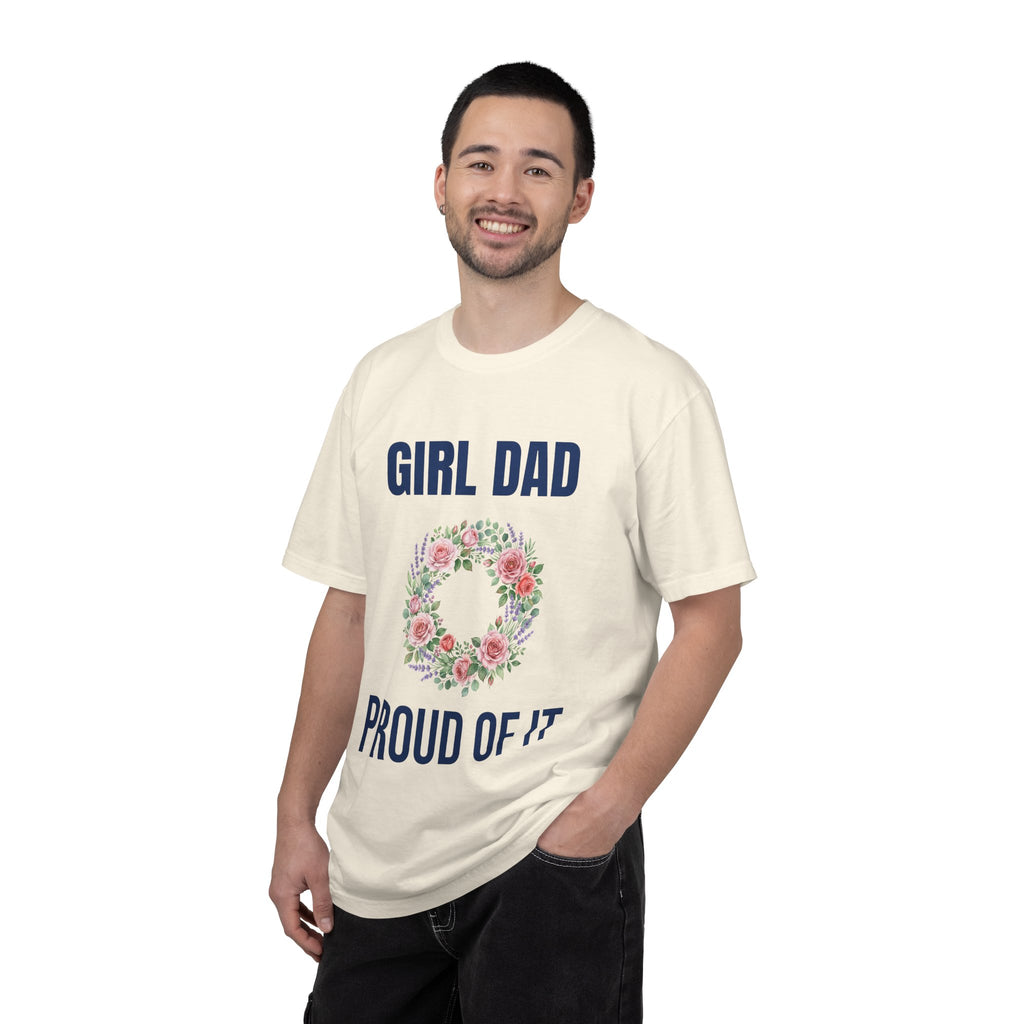 Girl Dad Floral Wreath T-Shirt — Proud Girl Dad Father's Day Gift Tee
