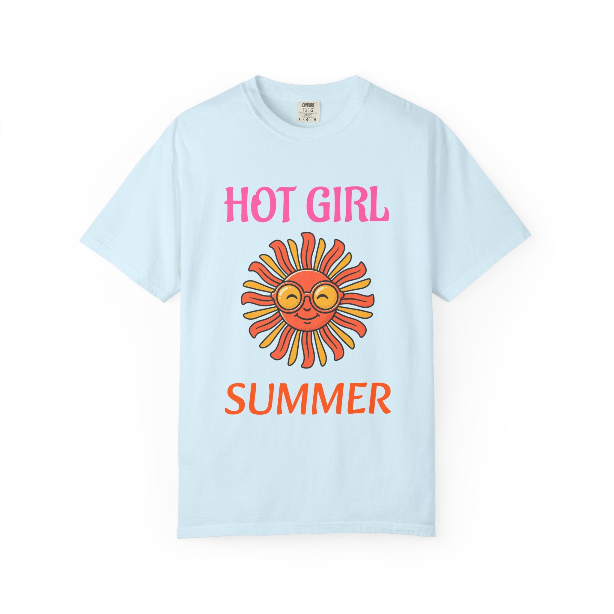 Hot Girl Summer T-Shirt — Retro Smiling Sun Graphic Tee