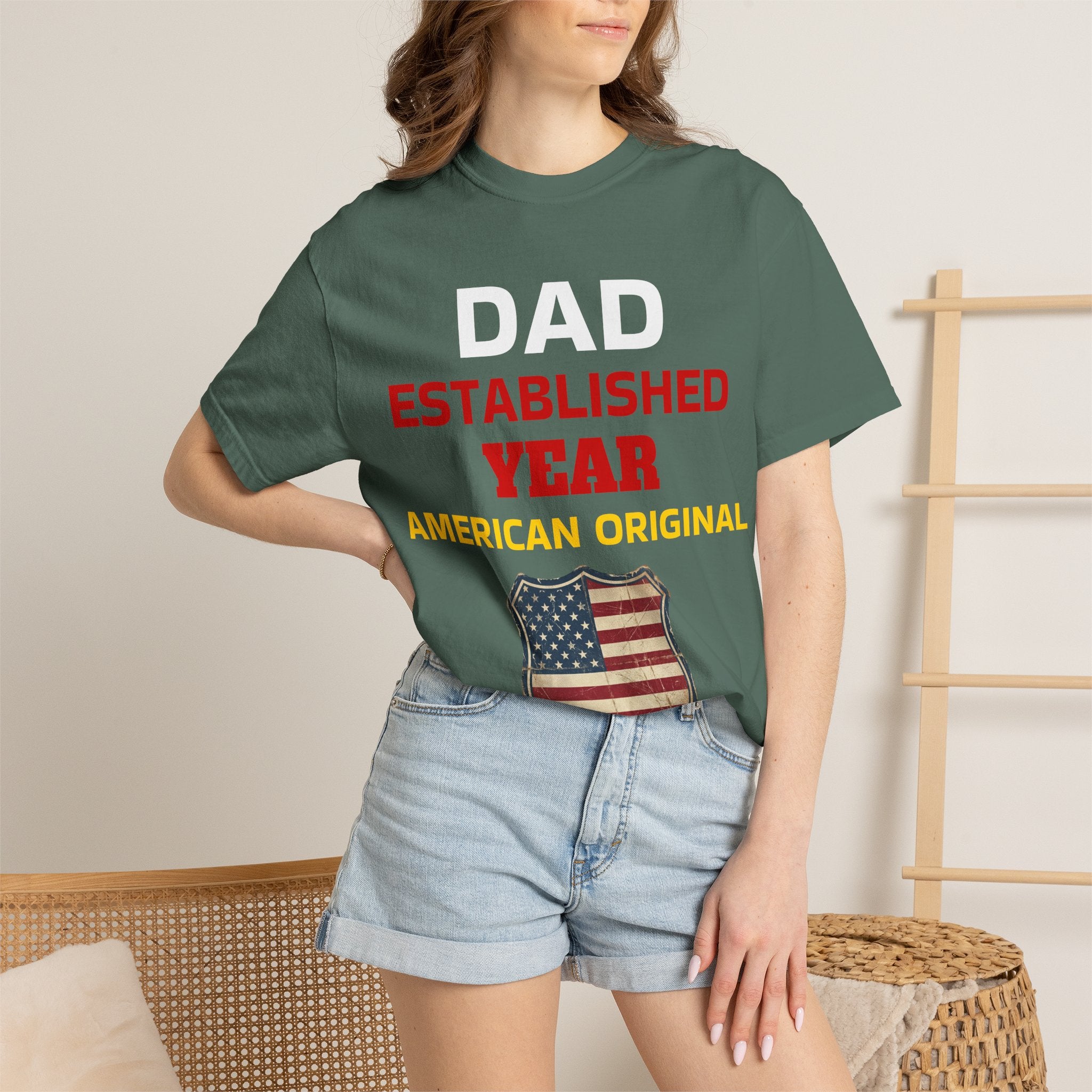 Dad Established Year T-Shirt — American Original Patriotic Tee