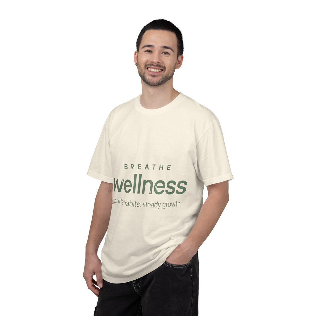 Wellness Breath T-Shirt — "Breathe Wellness" Mindful Graphic Tee