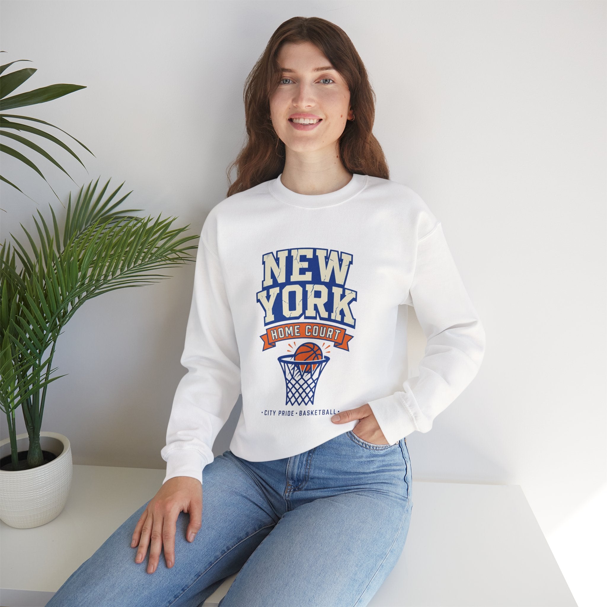 New York Home Court Sweatshirt | Vintage Basketball Pride