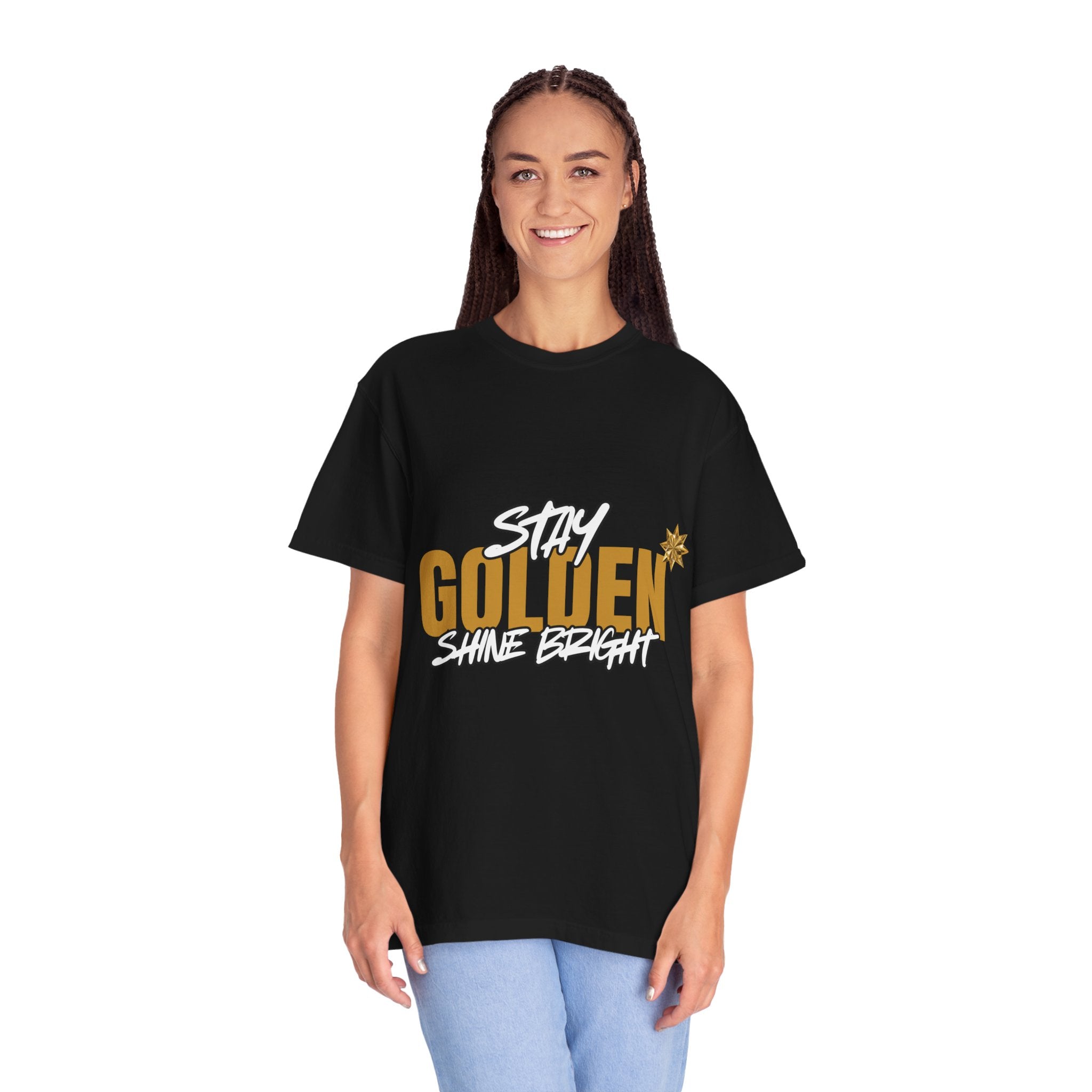 Stay Golden Graphic T-Shirt — "Stay Golden, Shine Bright" Tee