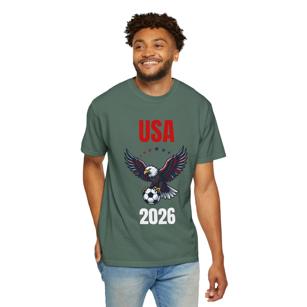 USA 2026 Eagle Soccer T-Shirt — Patriotic Men’s Women’s Team Fan Tee
