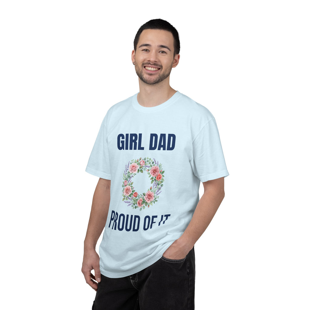 Girl Dad Floral Wreath T-Shirt — Proud Girl Dad Father's Day Gift Tee