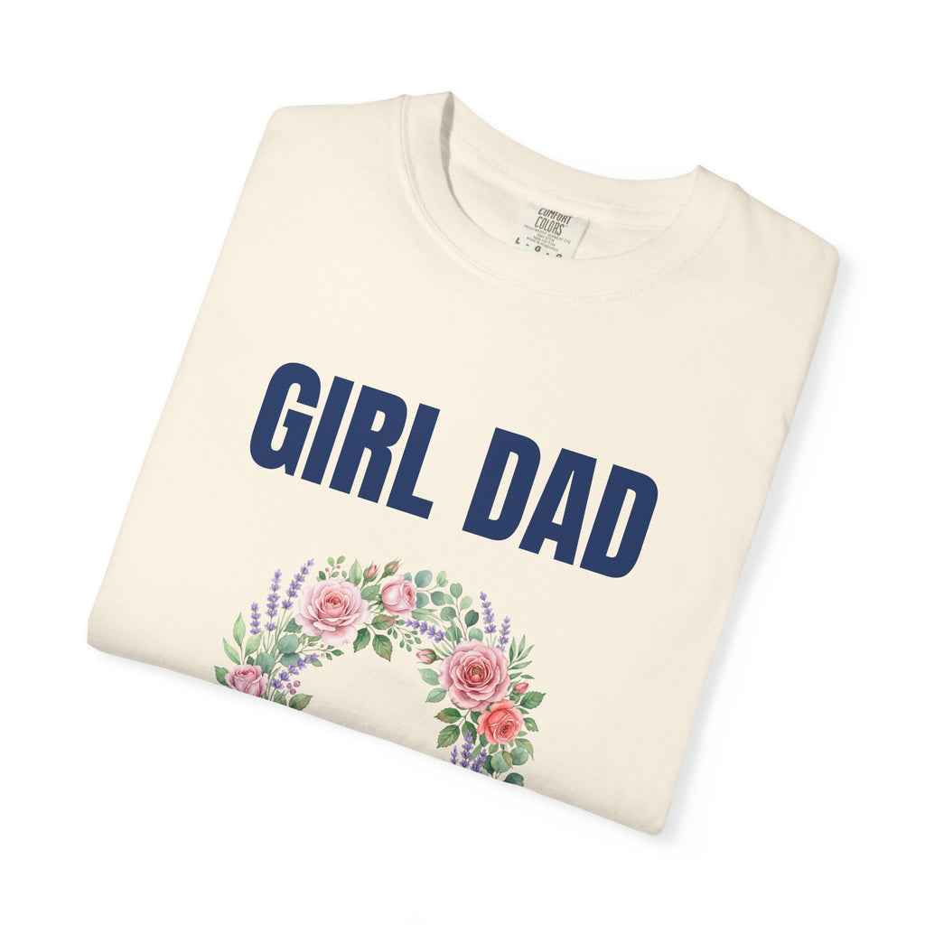Girl Dad Floral Wreath T-Shirt — Proud Girl Dad Father's Day Gift Tee