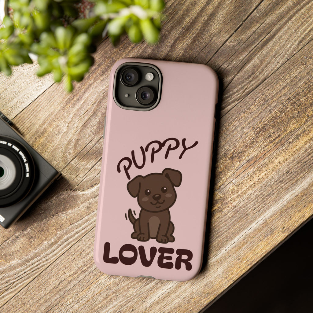 Puppy Lover Phone Case — Cute Brown Puppy Tough Phone Cover
