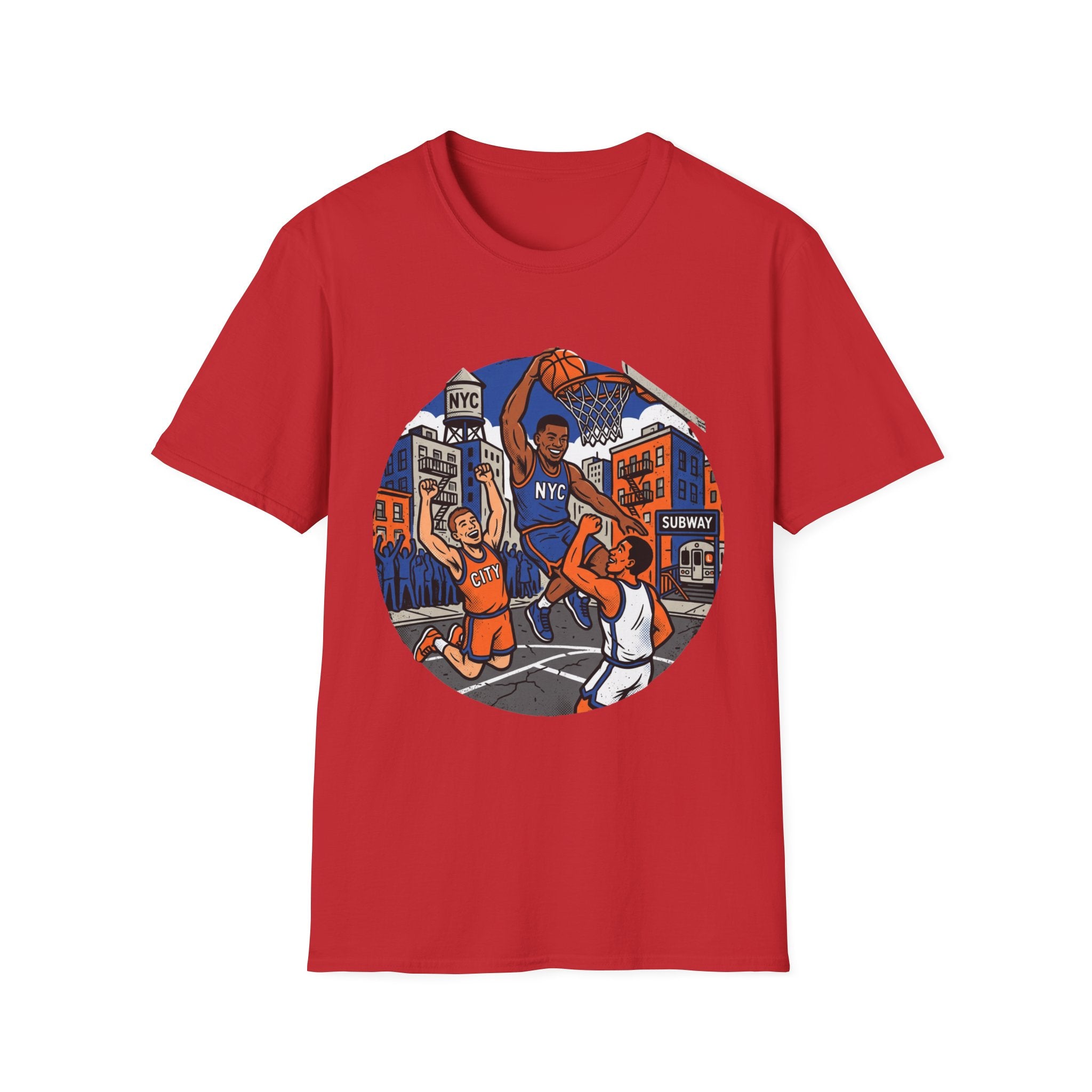 New York Hoops Run Cartoon Tee