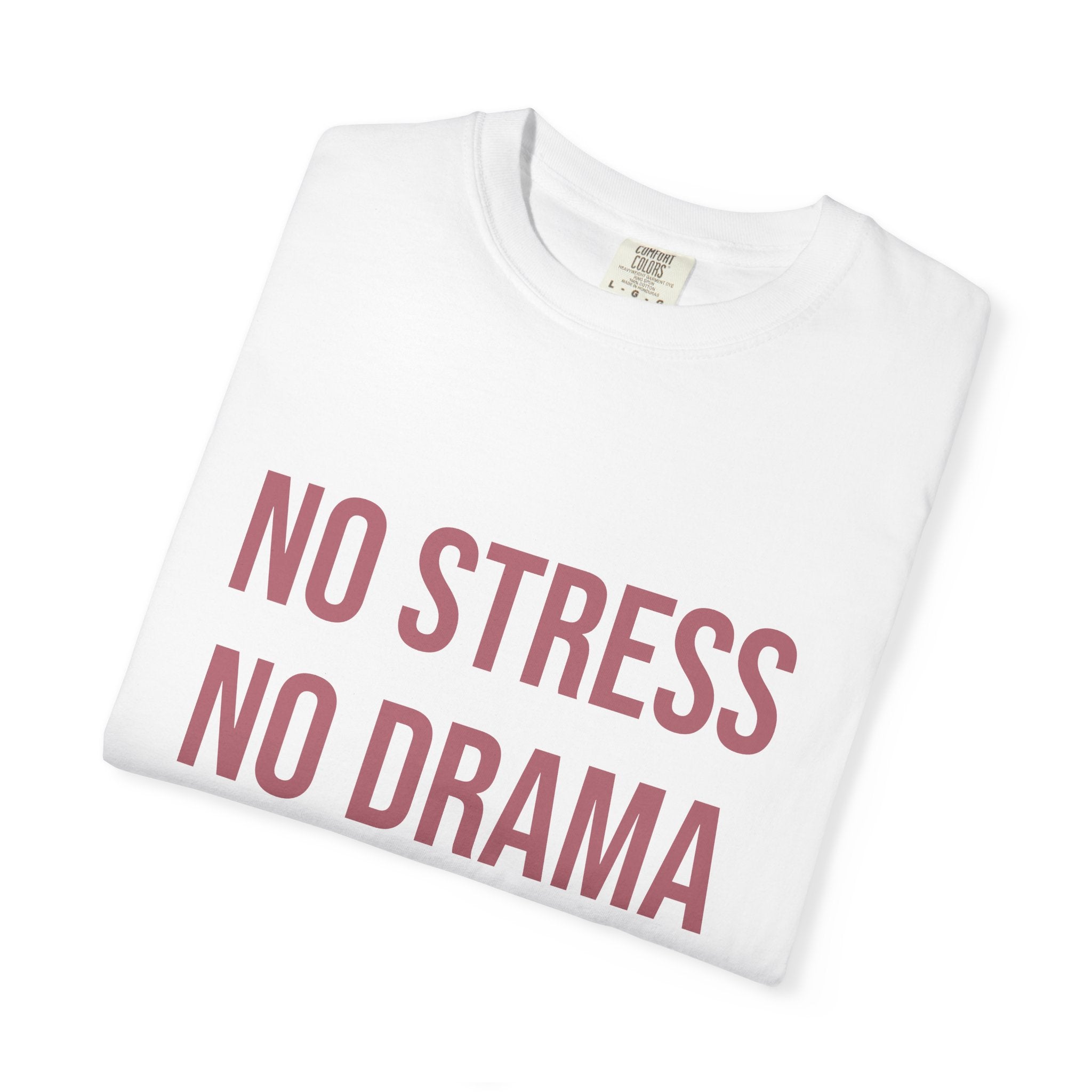 No Stress No Drama Beloved T-Shirt — Positive Message Tee for Women & Loved Ones