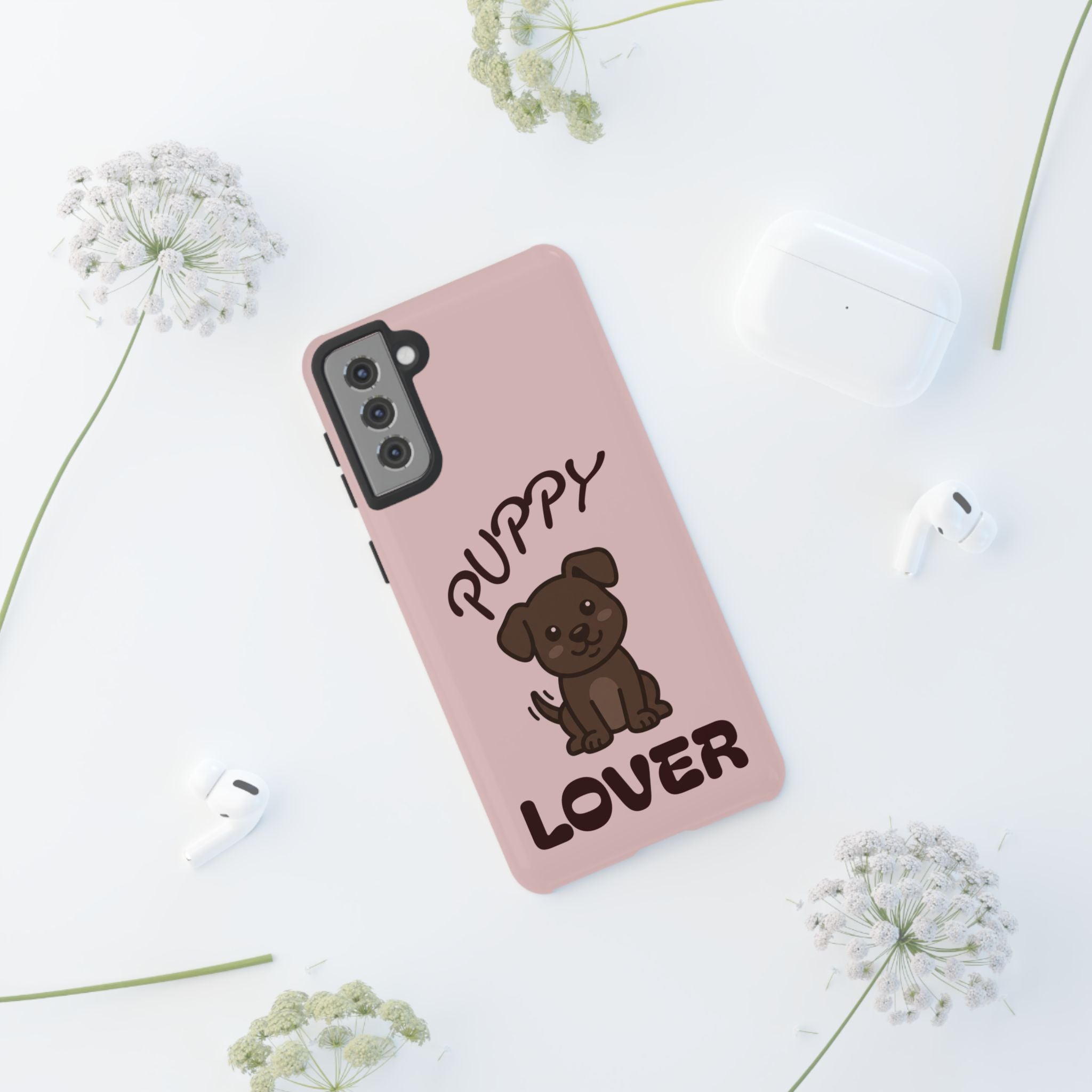 Puppy Lover Phone Case — Cute Brown Puppy Tough Phone Cover