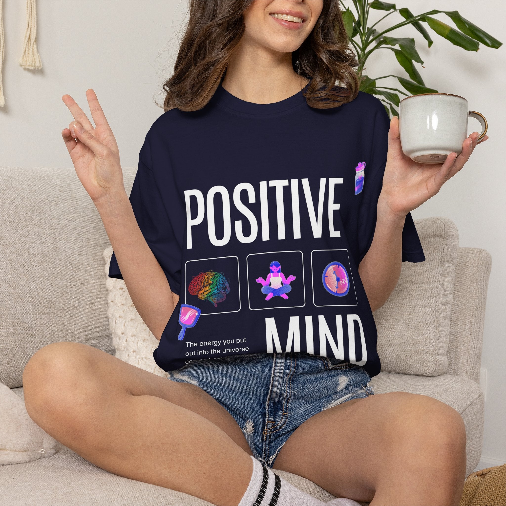 Positive Mind T-Shirt — Inspirational Mental Health Graphic Tee