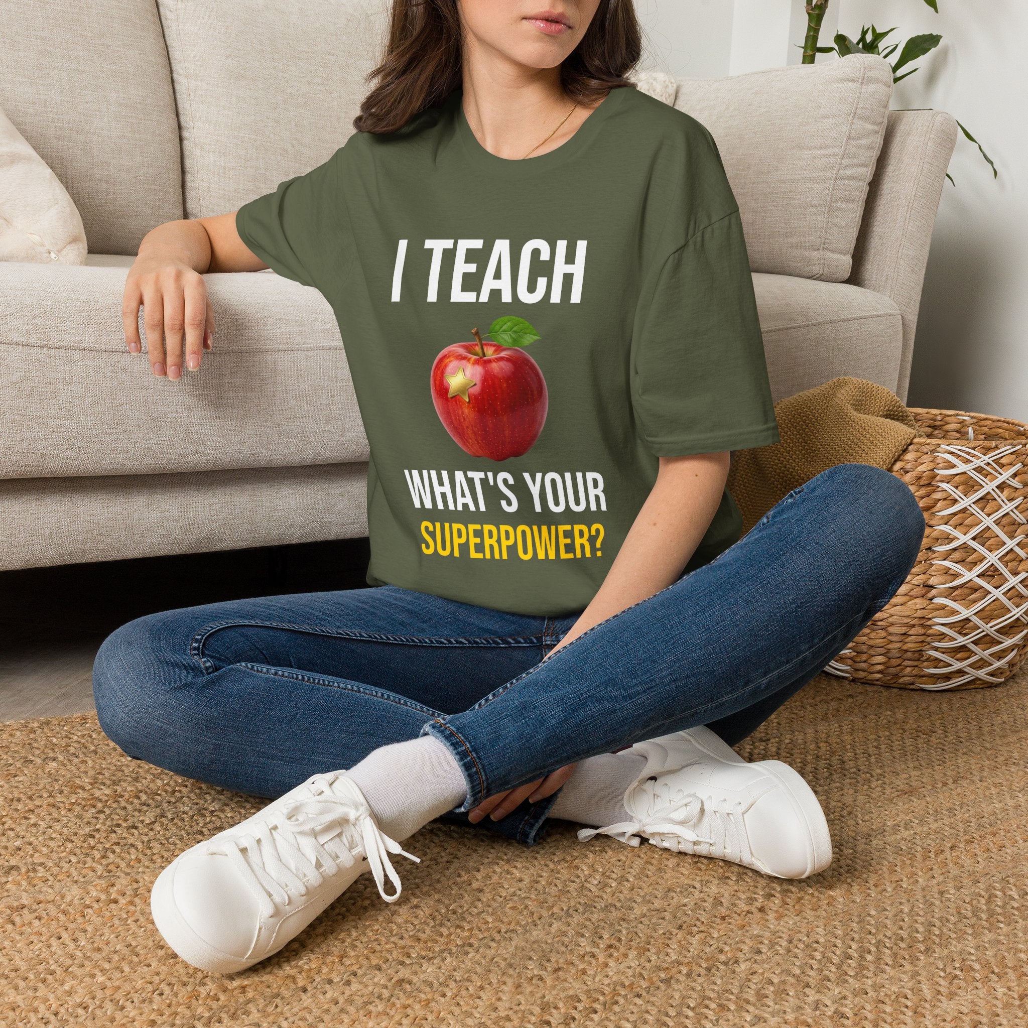 I Teach What's Your Superpower T-Shirt — Funny Teacher Gift Back To School Tee