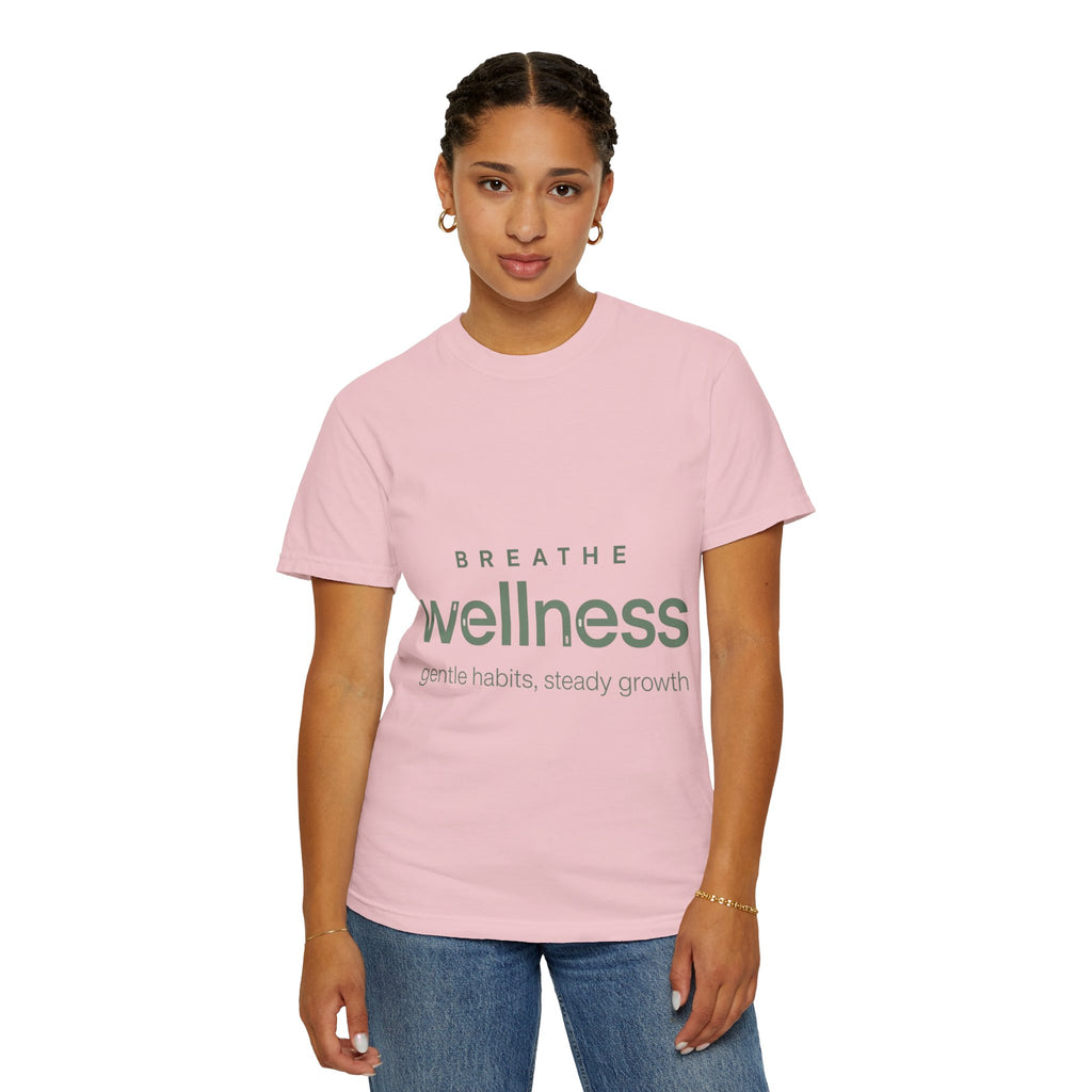 Wellness Breath T-Shirt — "Breathe Wellness" Mindful Graphic Tee