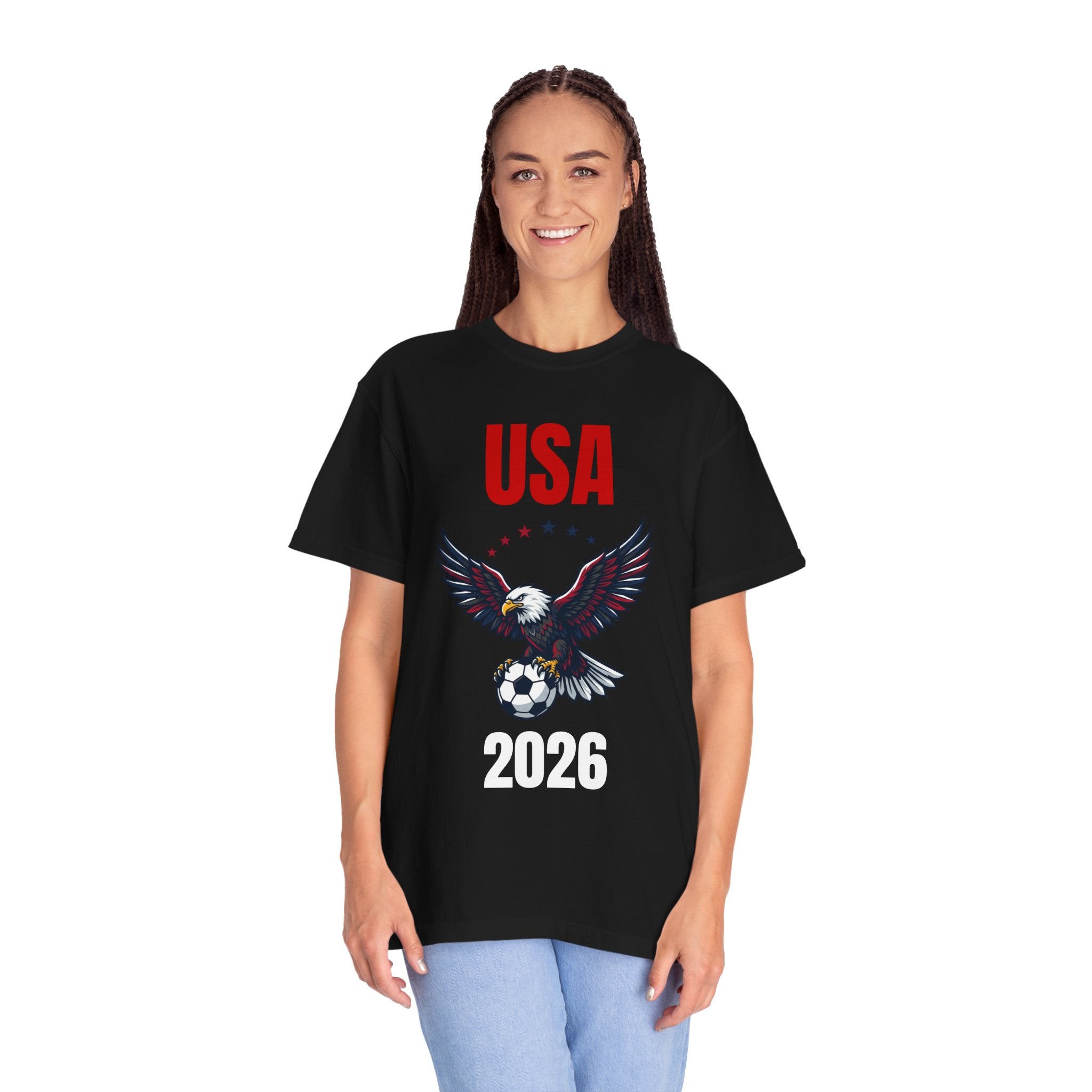 USA 2026 Eagle Soccer T-Shirt — Patriotic Men’s Women’s Team Fan Tee