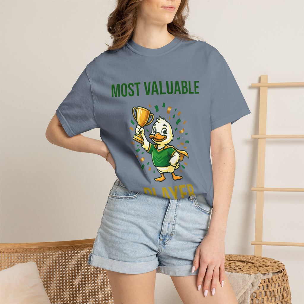 MVP Duck T‑Shirt — "Most Valuable Player" Cute Trophy Cartoon Tee
