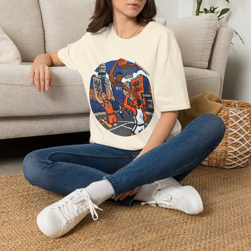 New York Hoops Run Cartoon Tee