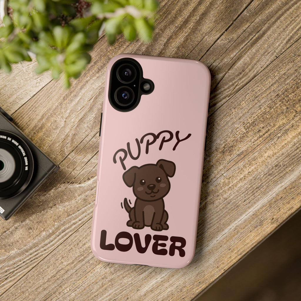 Puppy Lover Phone Case — Cute Brown Puppy Tough Phone Cover
