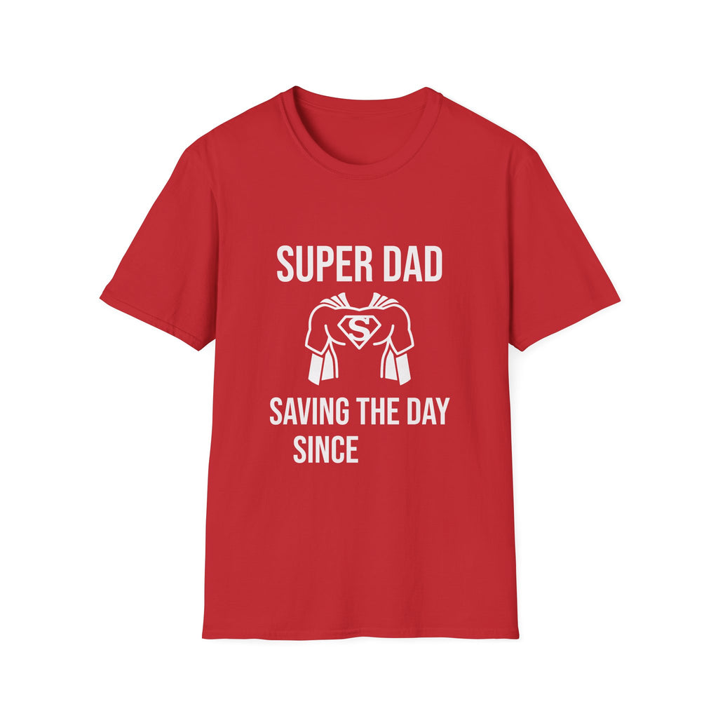 Super Dad T-Shirt — 'Super Dad' Saving the Day Graphic Tee for Fathers, Father’s Day Gift