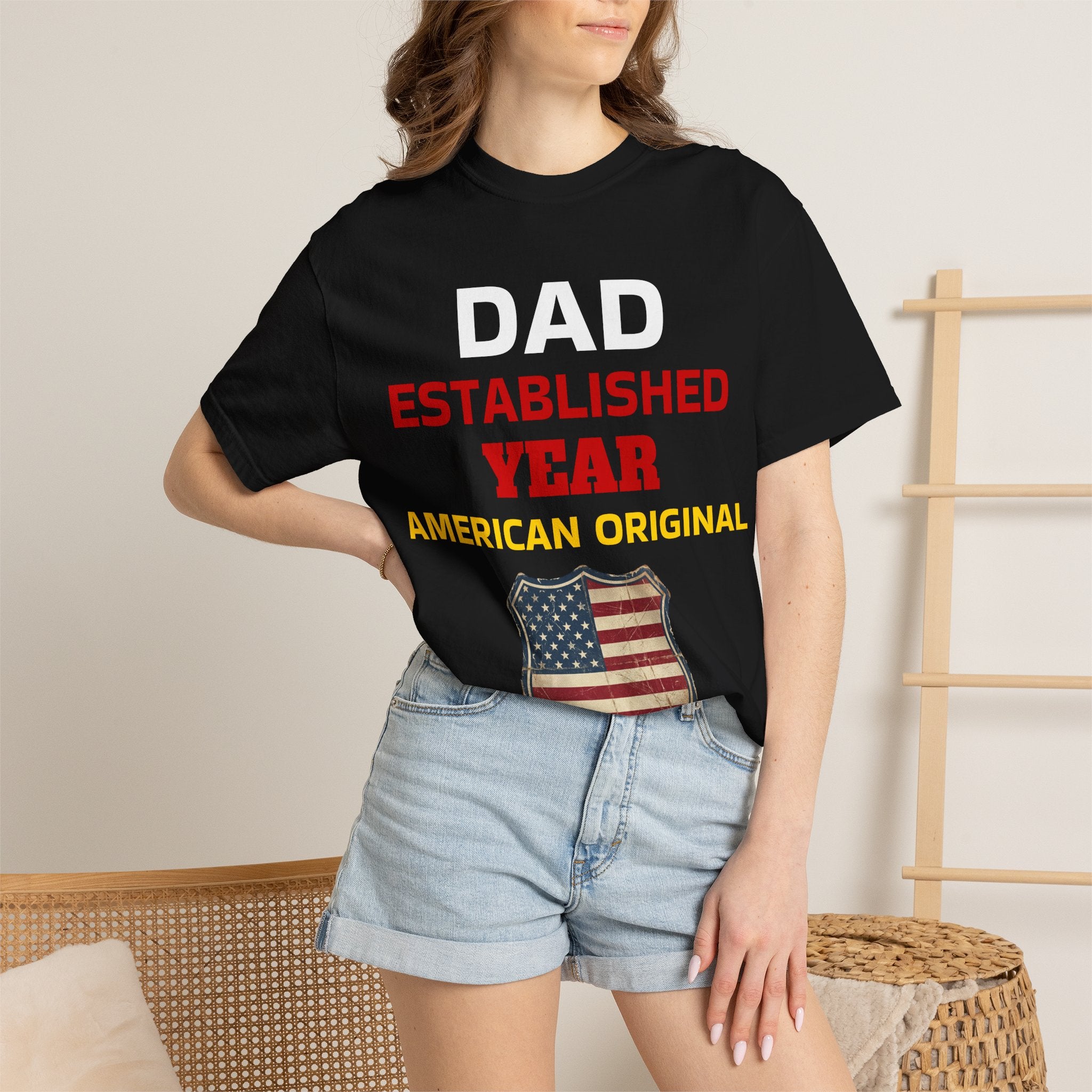 Dad Established Year T-Shirt — American Original Patriotic Tee