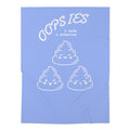 Baby Swaddle Blanket — Cute "Oopsies I Made a Poopsies" Newborn Swaddle (Kawaii Poop Design)