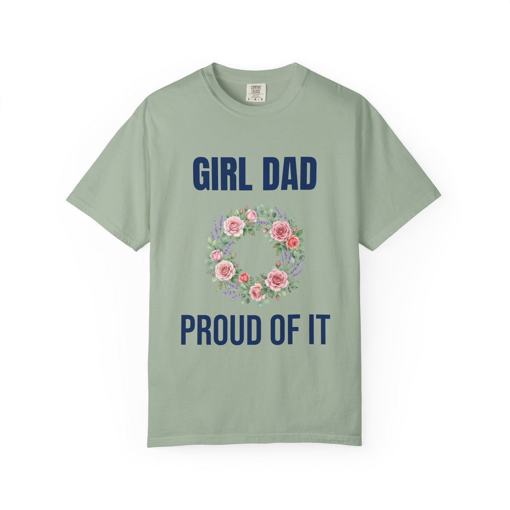 Girl Dad Floral Wreath T-Shirt — Proud Girl Dad Father's Day Gift Tee