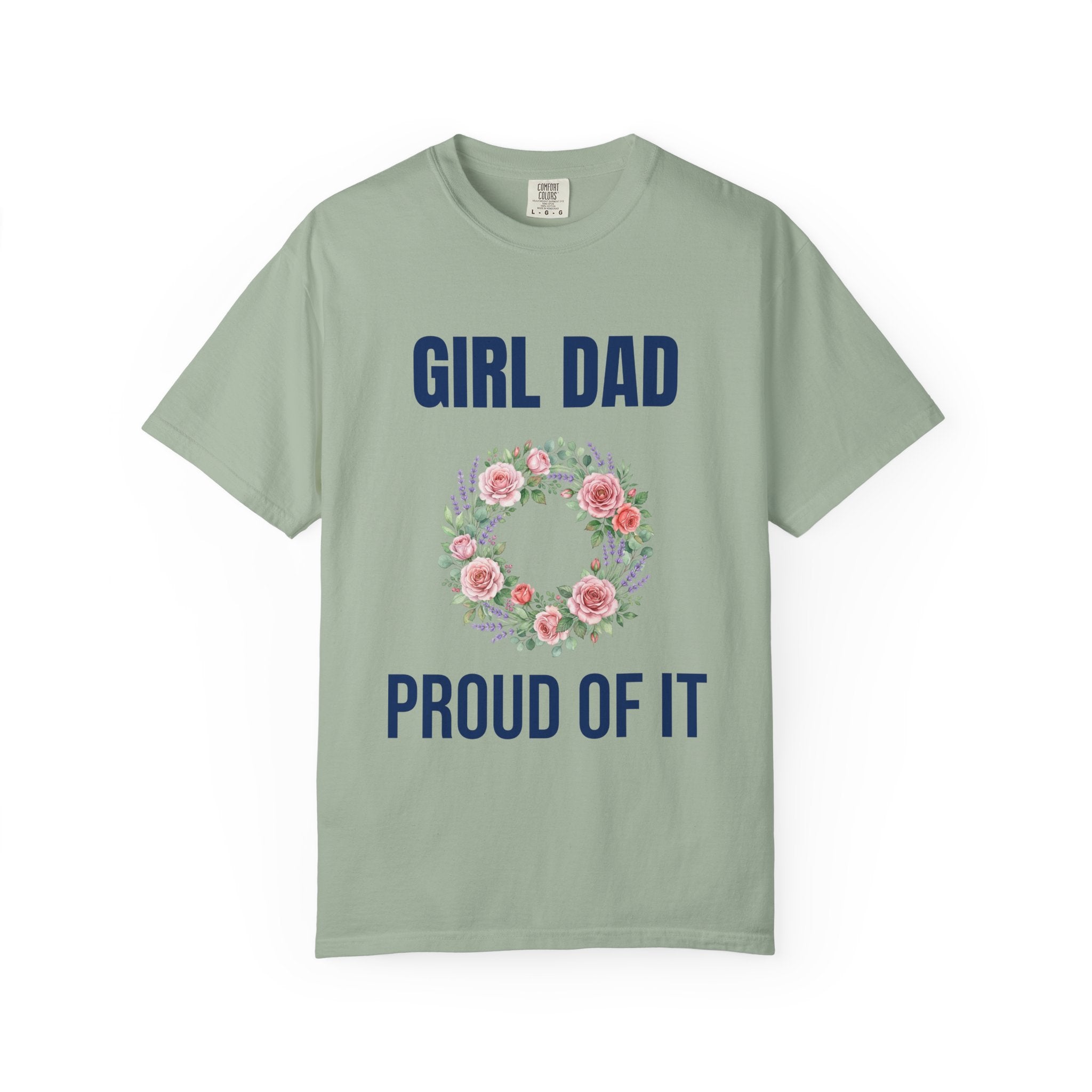 Girl Dad Floral Wreath T-Shirt — Proud Girl Dad Father's Day Gift Tee