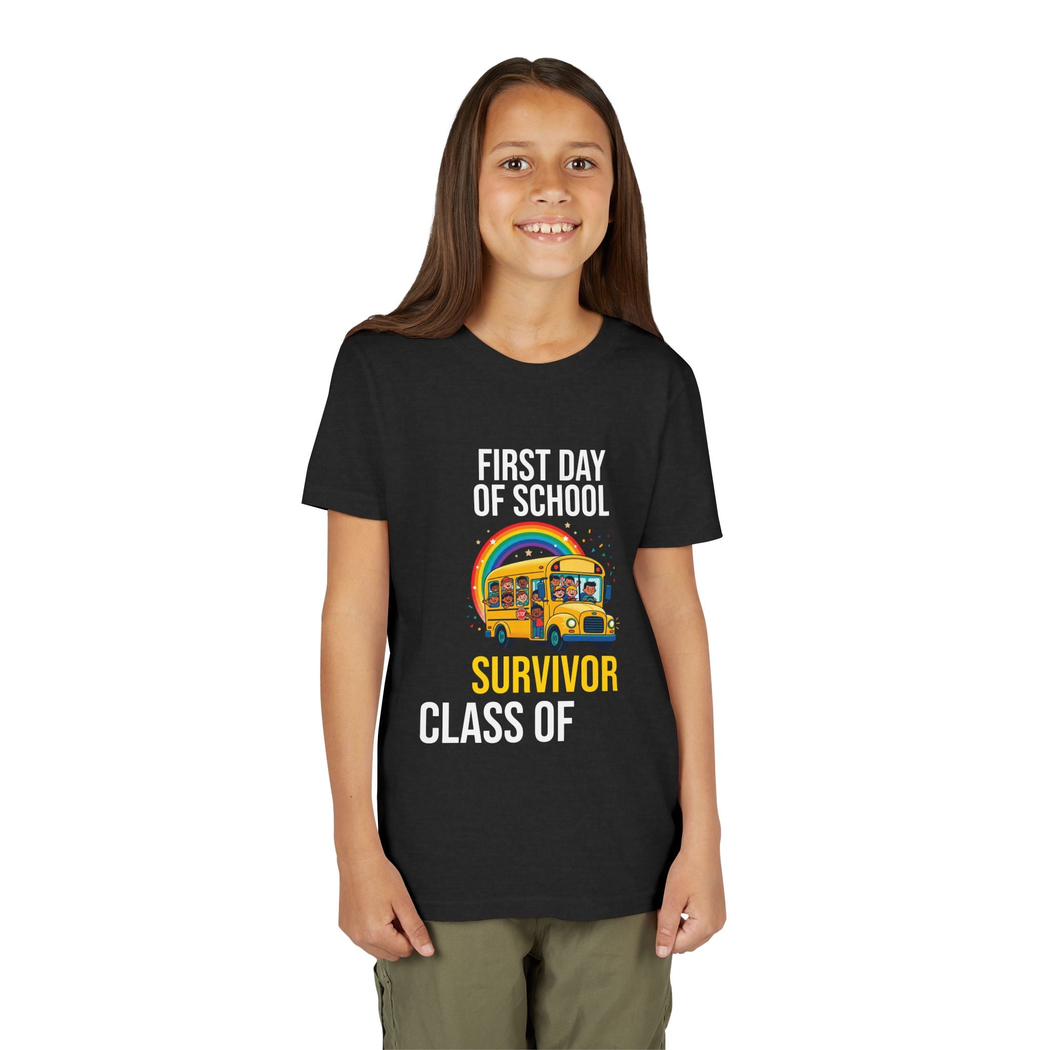 First Day Of School Survivor T-Shirt — Funny Back To School Kids Gift Tee