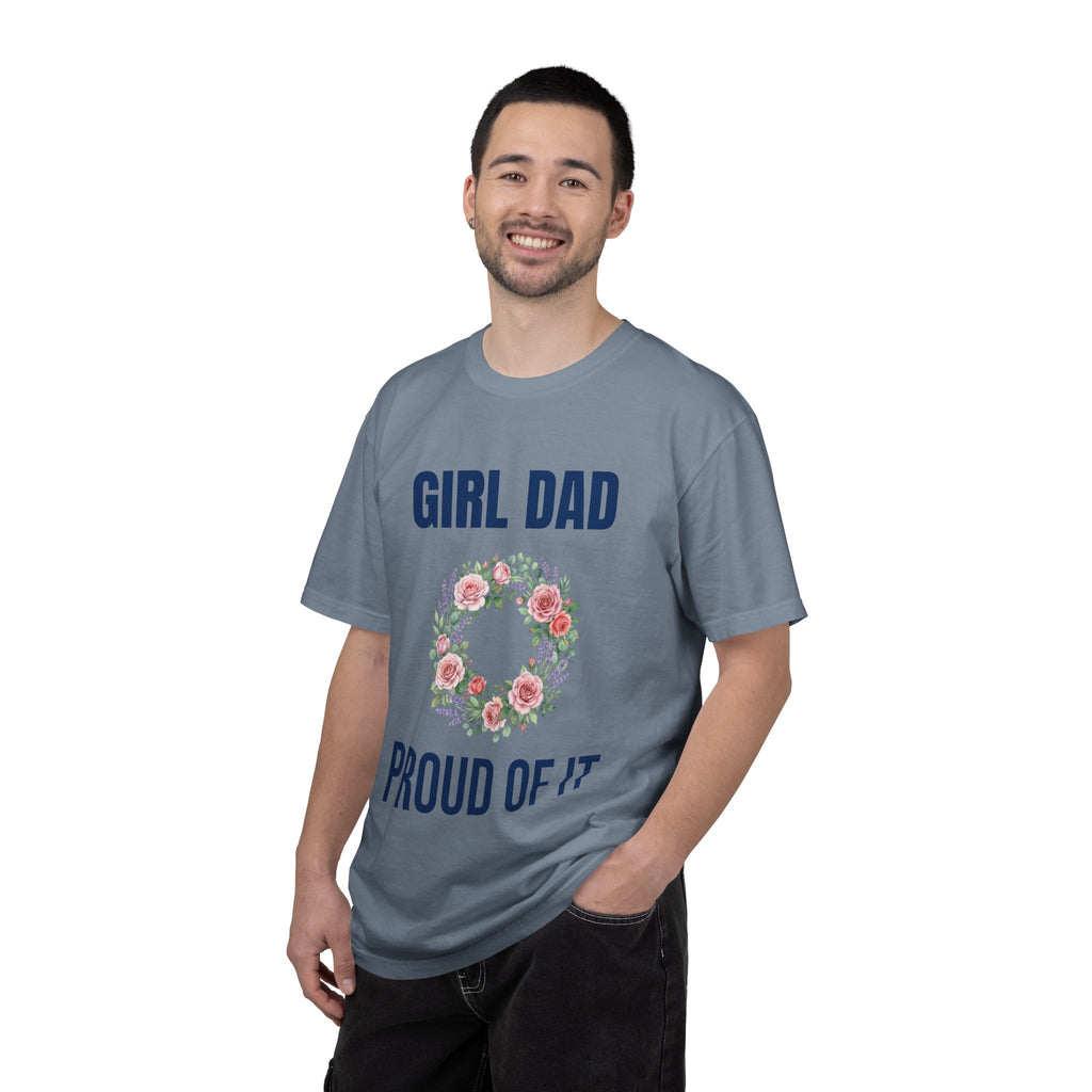 Girl Dad Floral Wreath T-Shirt — Proud Girl Dad Father's Day Gift Tee