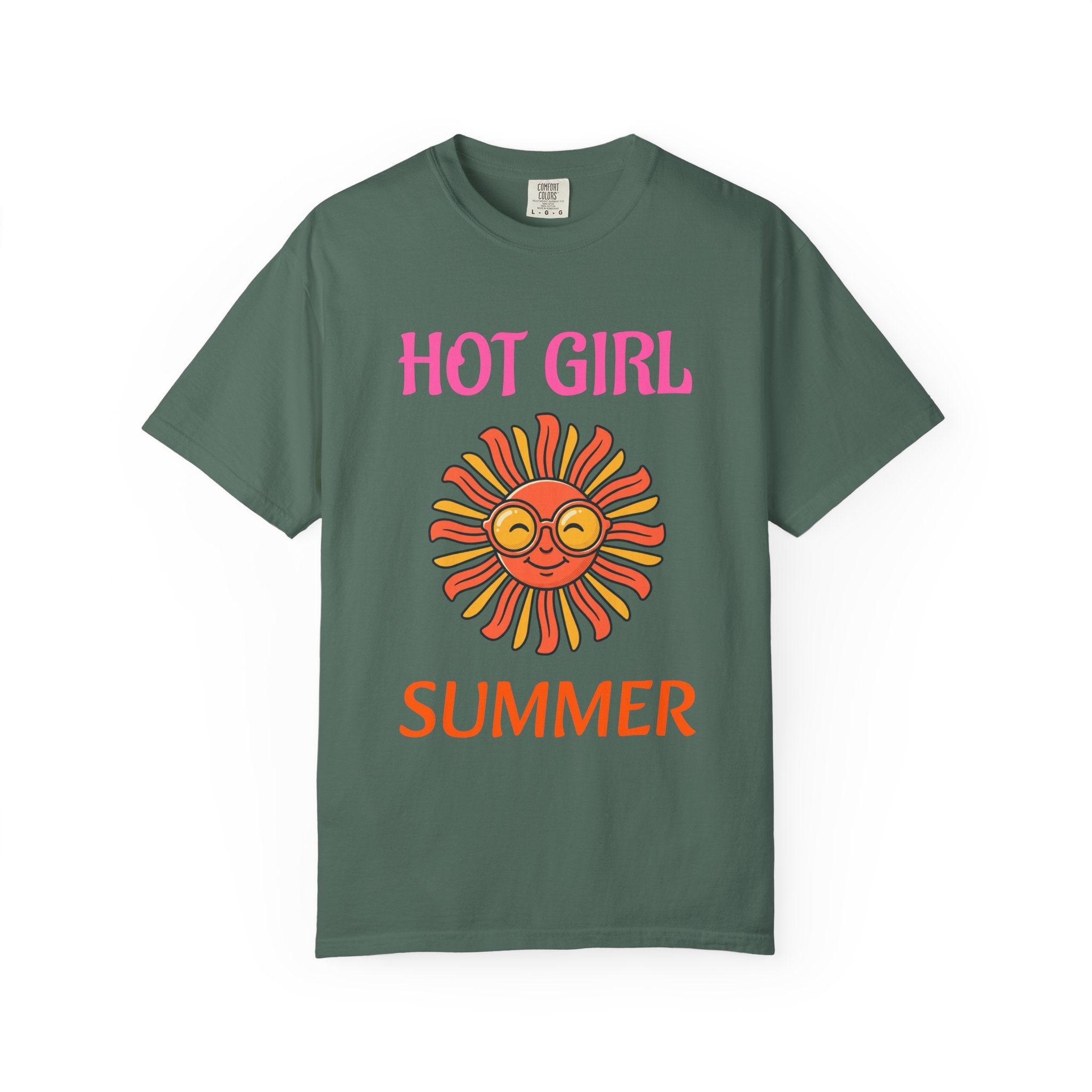 Hot Girl Summer T-Shirt — Retro Smiling Sun Graphic Tee