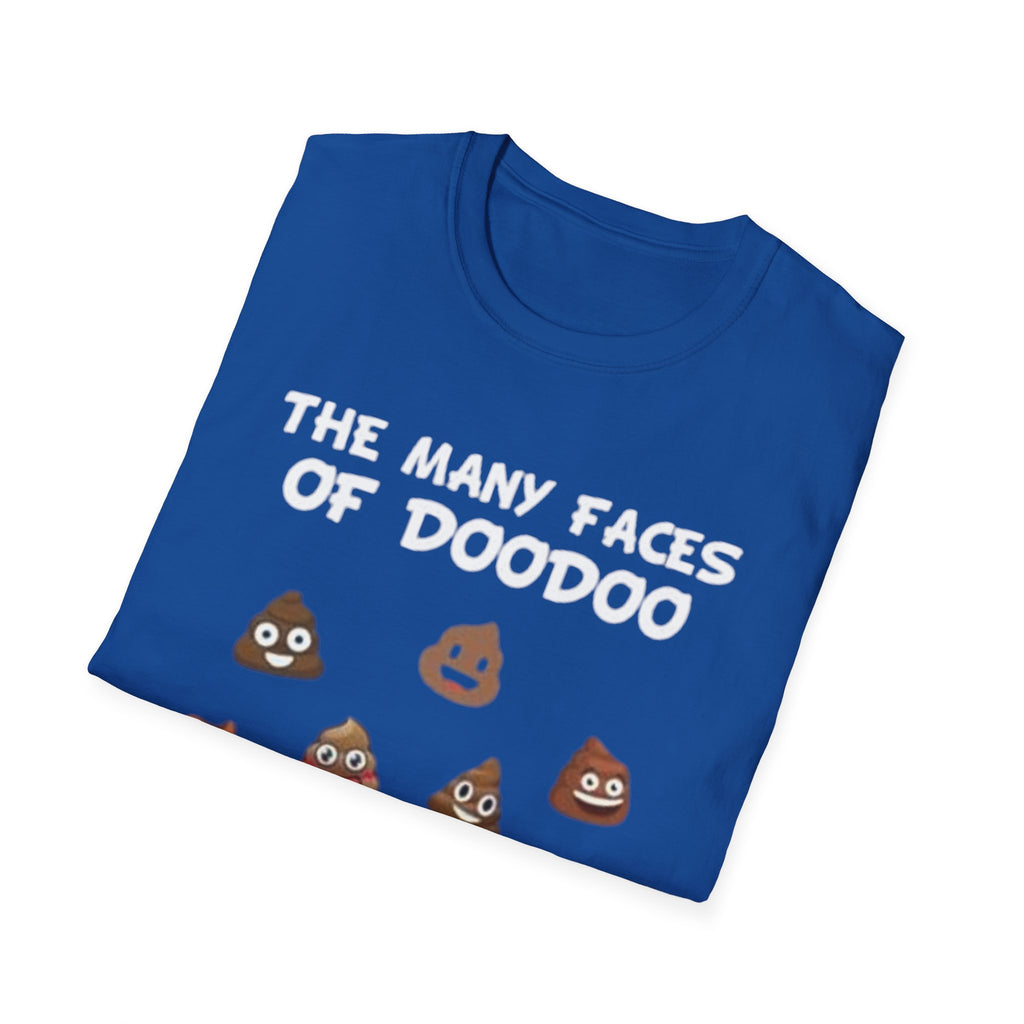 Funny Poop Emoji T-Shirt – "The Many Faces of Doodoo" Graphic Tee