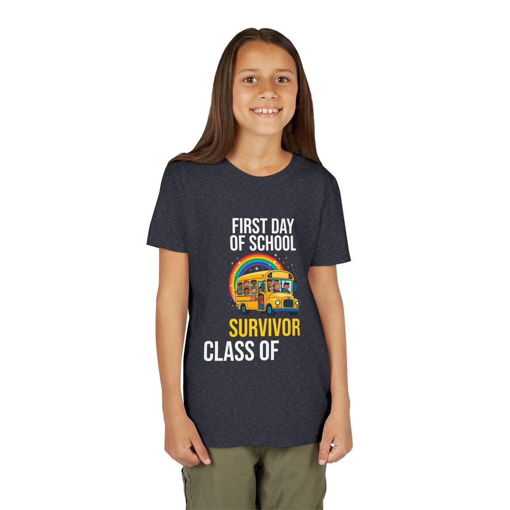 First Day Of School Survivor T-Shirt — Funny Back To School Kids Gift Tee