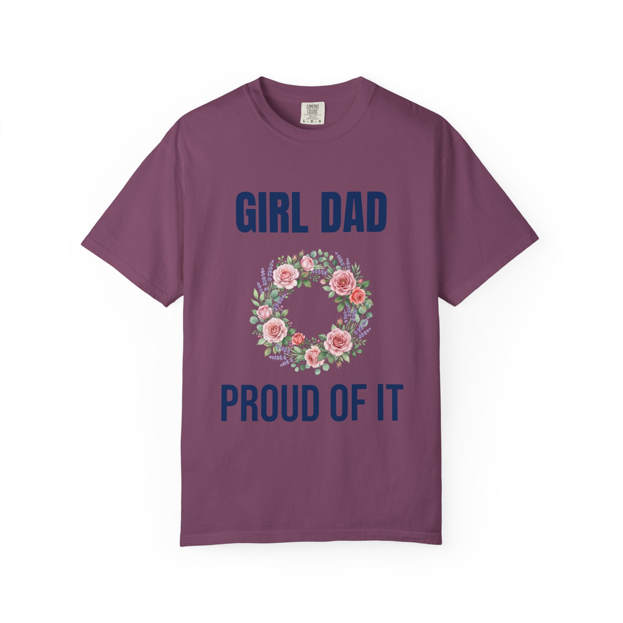 Girl Dad Floral Wreath T-Shirt — Proud Girl Dad Father's Day Gift Tee