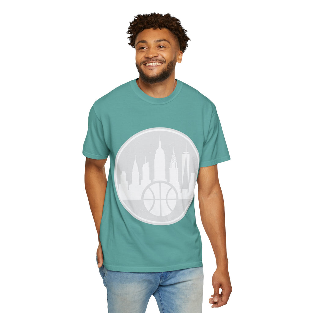 City Skyline Basketball T-Shirt — Urban Basketball Graphic Tee