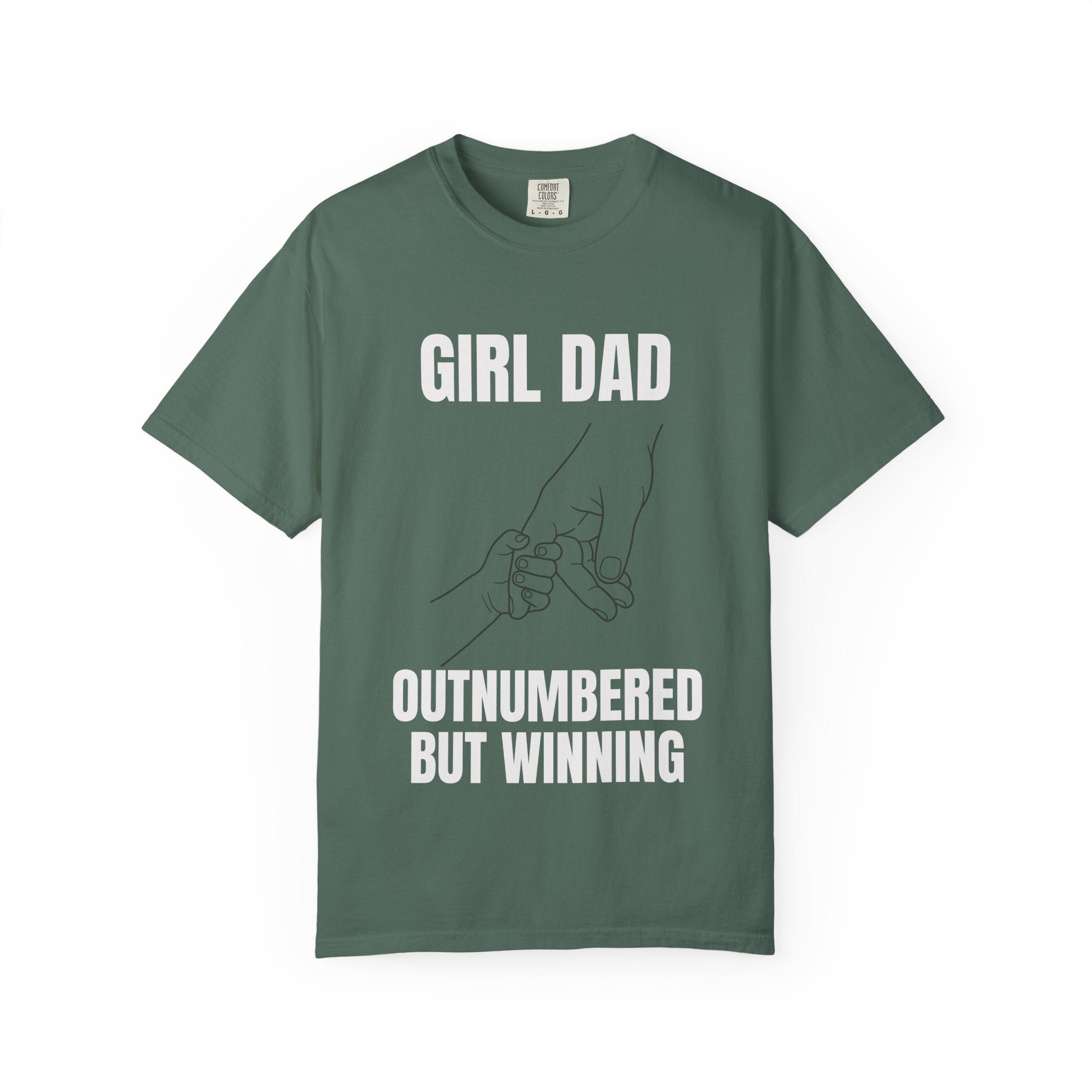 Girl Dad Outnumbered But Winning T-Shirt — Funny Father's Day Gift Tee