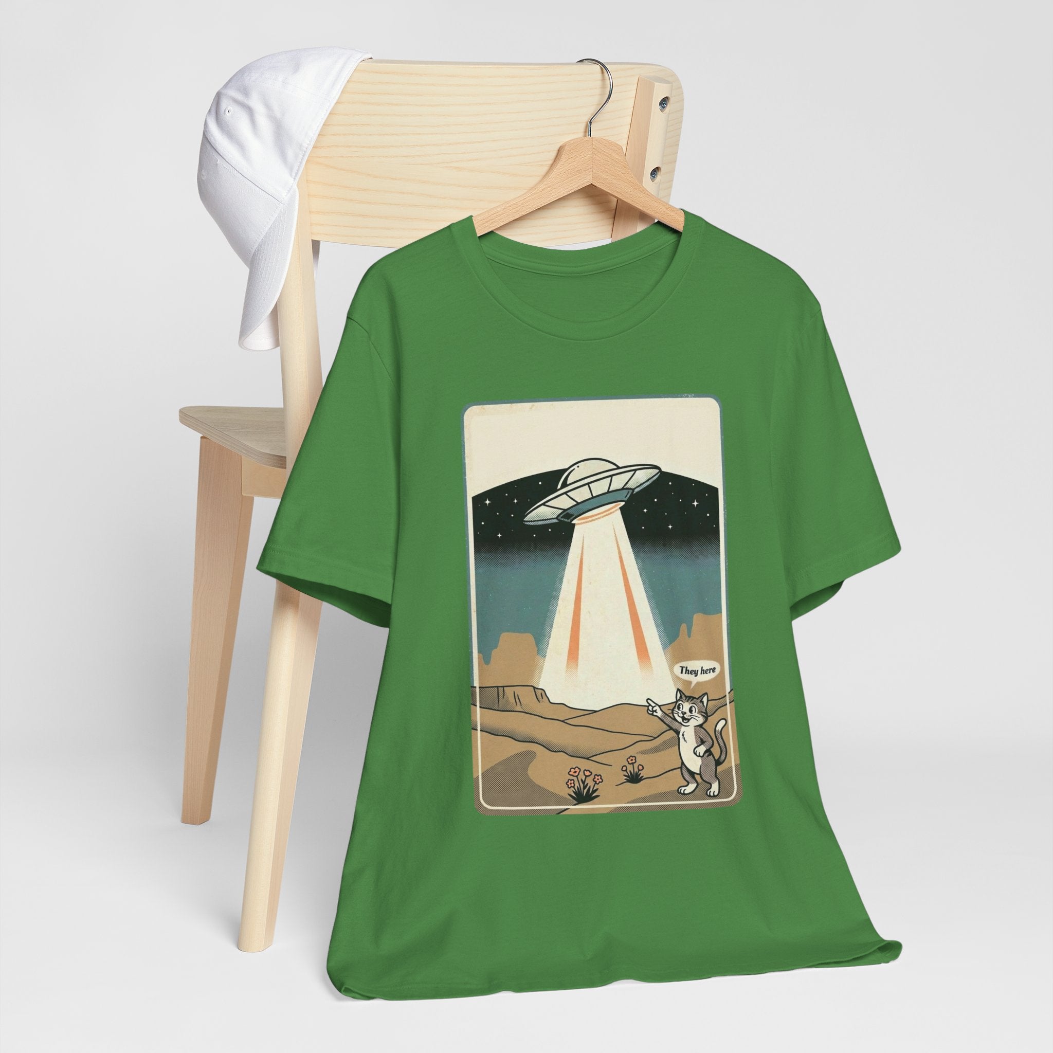 They Here Alien T-Shirt — Funny UFO ET Invader Tee