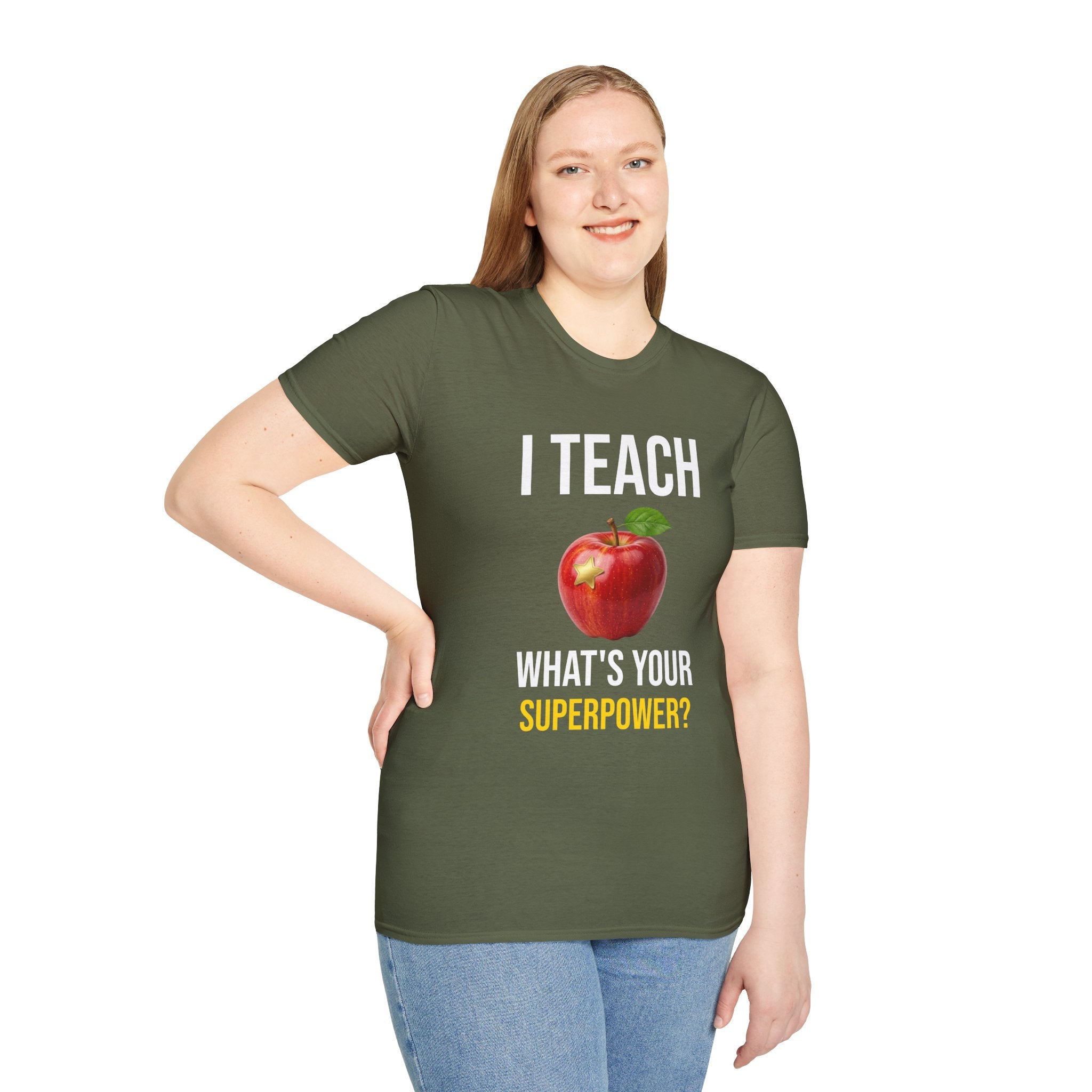 I Teach What's Your Superpower T-Shirt — Funny Teacher Gift Back To School Tee