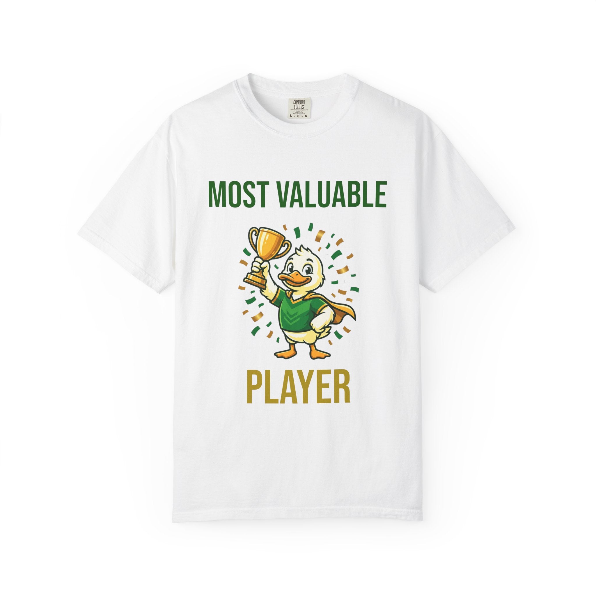 MVP Duck T‑Shirt — "Most Valuable Player" Cute Trophy Cartoon Tee