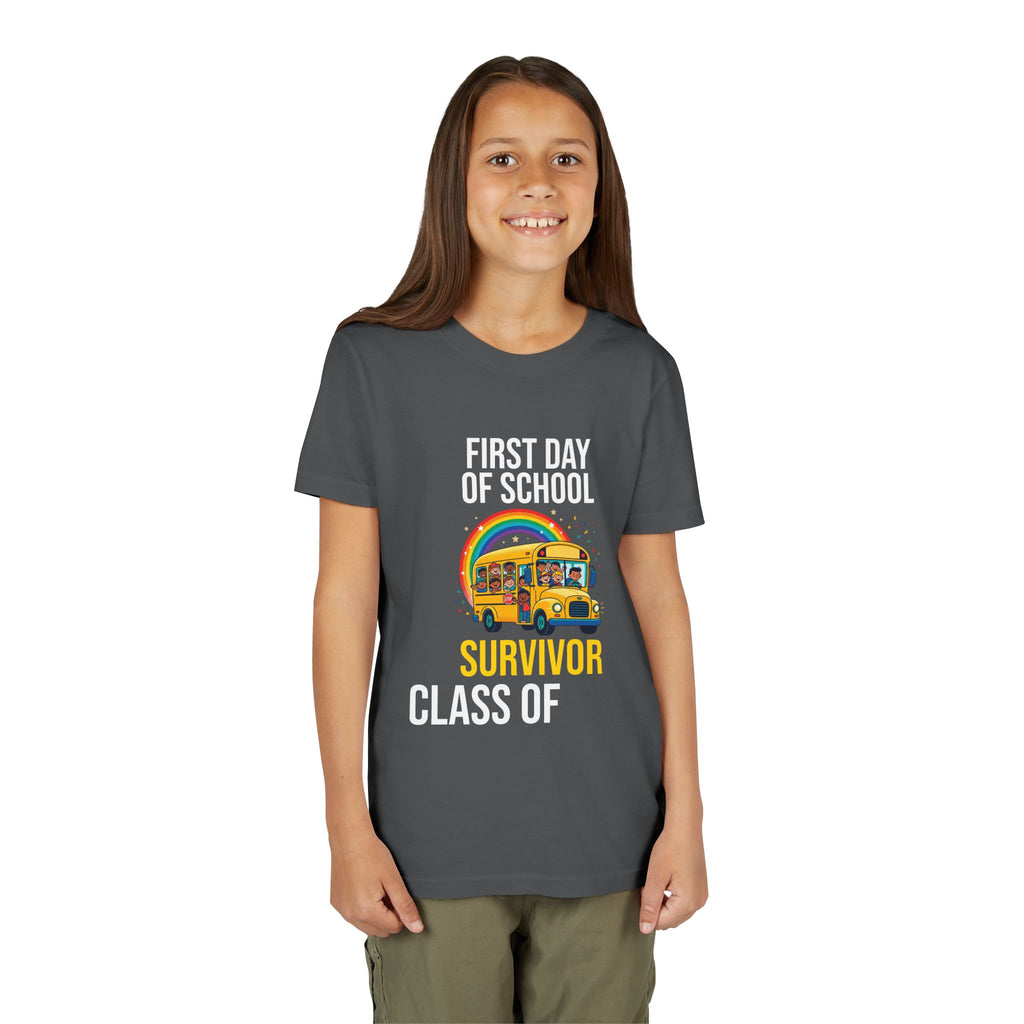 First Day Of School Survivor T-Shirt — Funny Back To School Kids Gift Tee