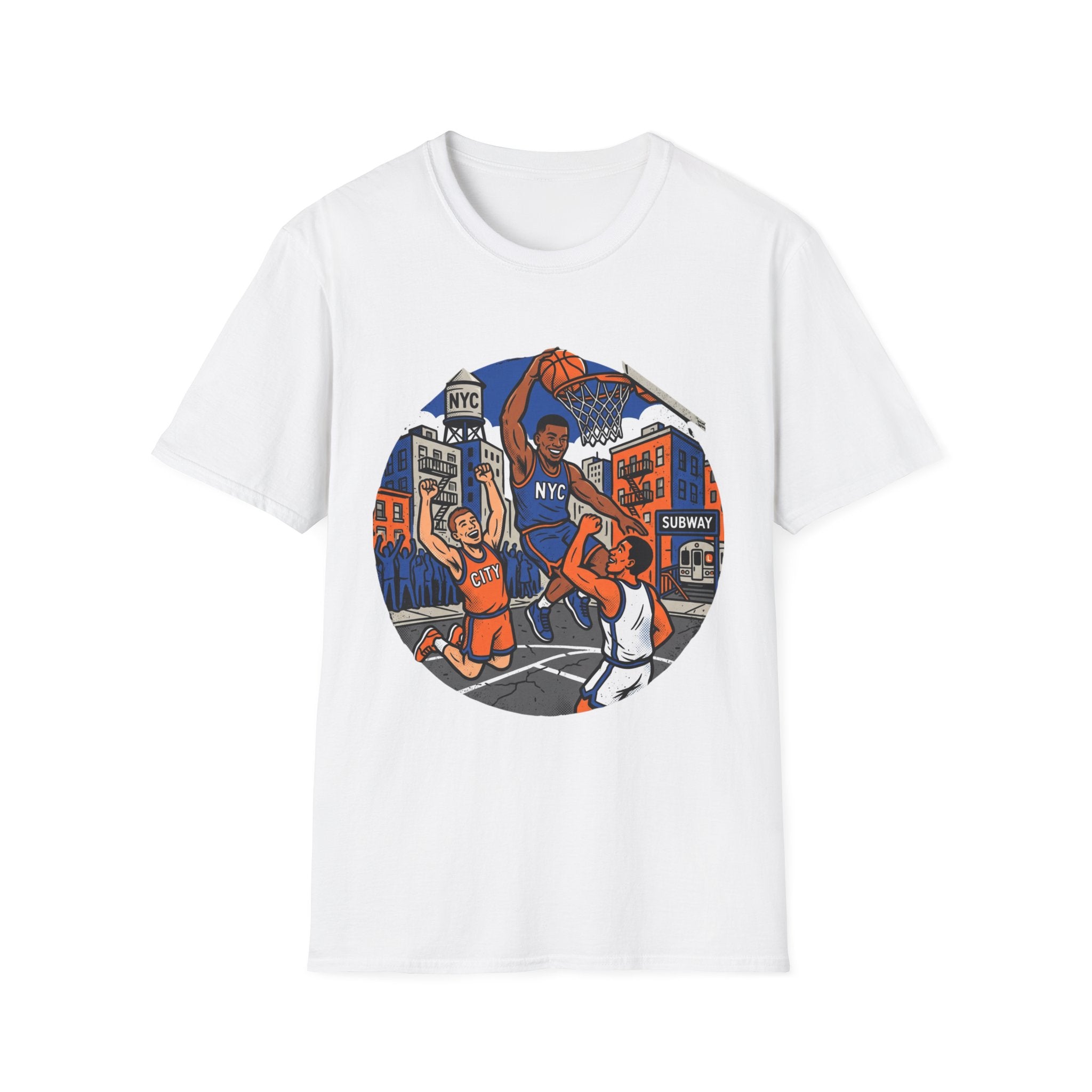 New York Hoops Run Cartoon Tee