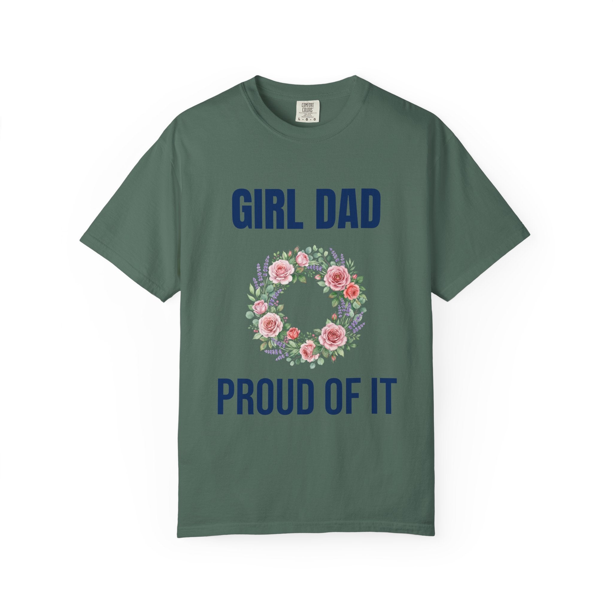 Girl Dad Floral Wreath T-Shirt — Proud Girl Dad Father's Day Gift Tee