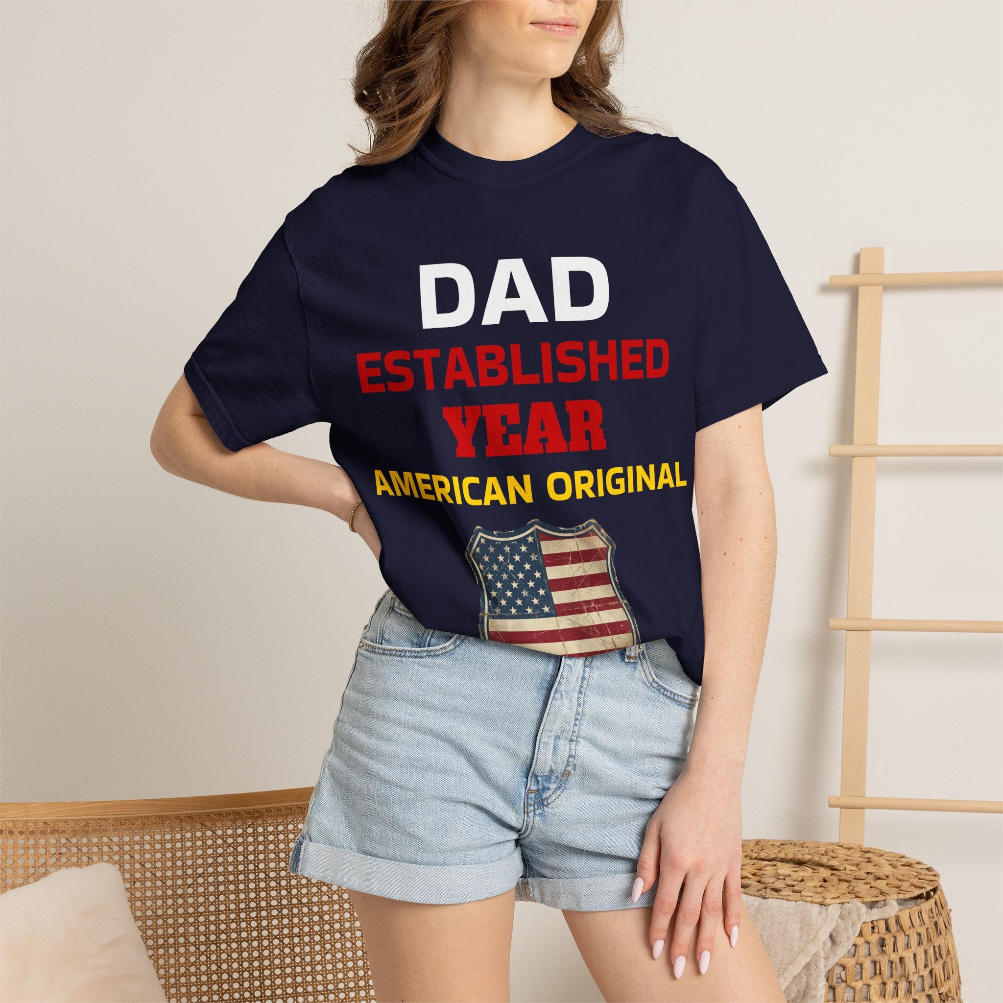 Dad Established Year T-Shirt — American Original Patriotic Tee