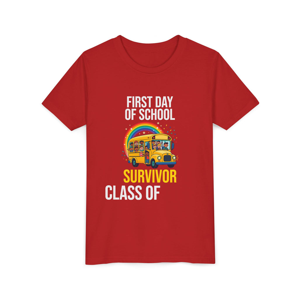 First Day Of School Survivor T-Shirt — Funny Back To School Kids Gift Tee