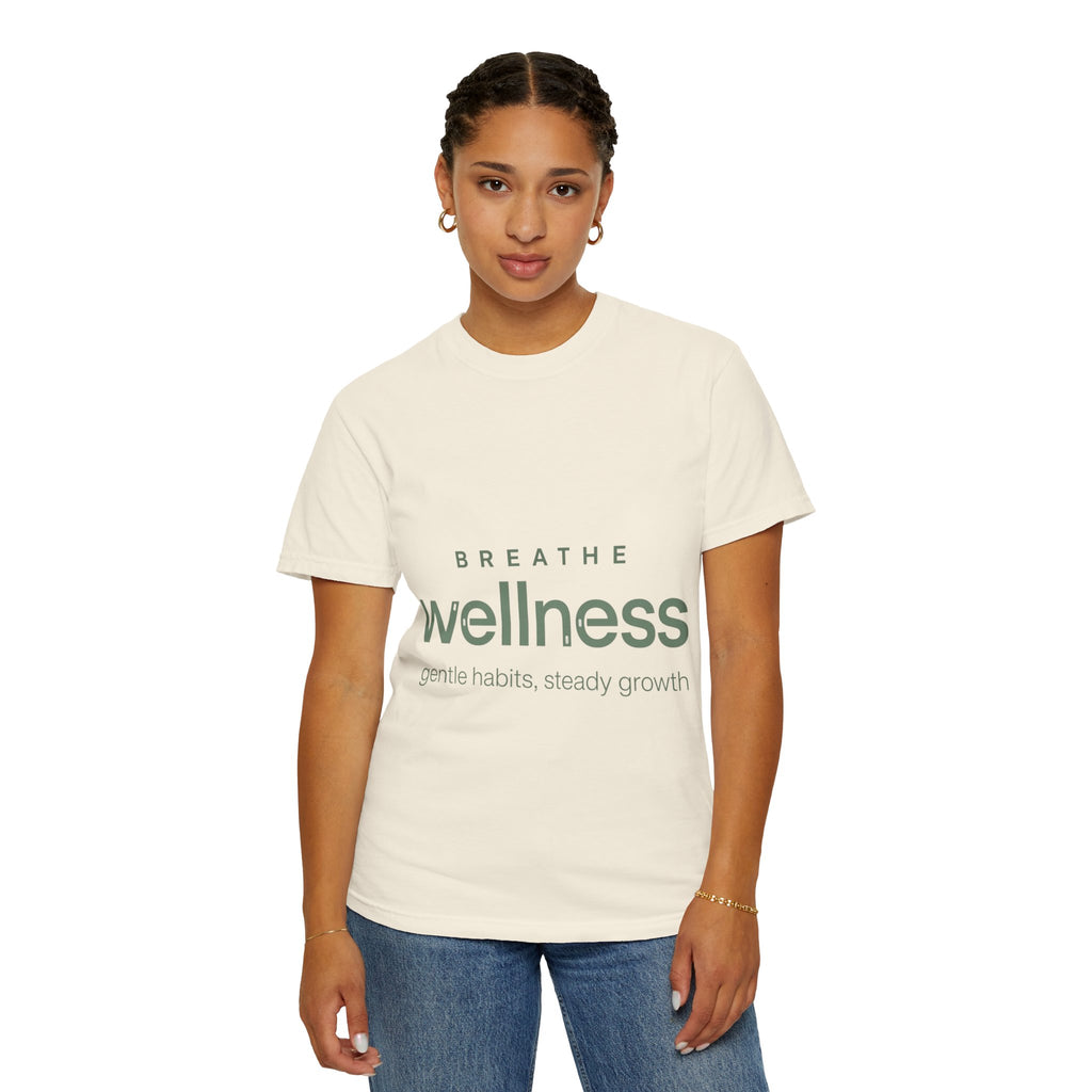Wellness Breath T-Shirt — "Breathe Wellness" Mindful Graphic Tee