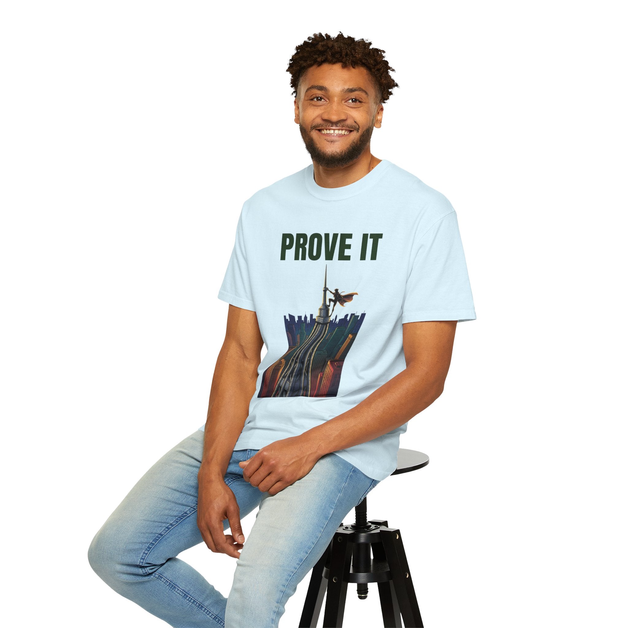 Prove It T‑Shirt — Parkour Rooftop Silhouette Graphic Tee