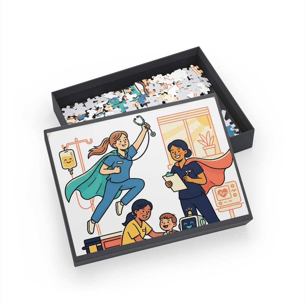 Hero Nurse Family Puzzle — 96/252/500-Piece Medical Team Jigsaw (Kids & Adults)