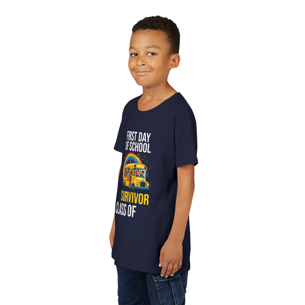First Day Of School Survivor T-Shirt — Funny Back To School Kids Gift Tee